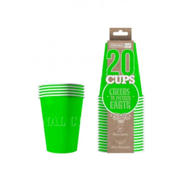 magasin en ligne france Lot De 20 Gobelets Cups Verts 53 Cl Carton 3