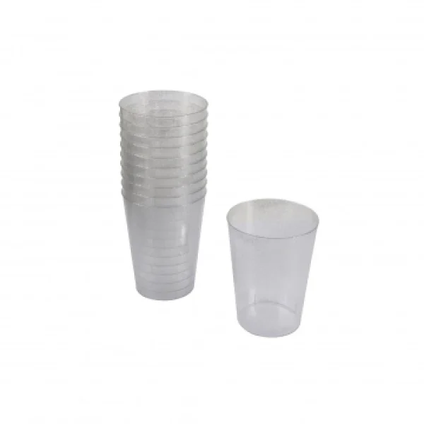 livraison la plus rapide Lot De 20 Verres Pailleté Argent 20 Cl 1