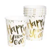 pas cher Lot De 6 Gobelets Carton Blanc Happy New Year 7