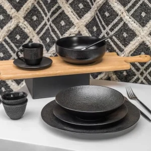 Table Passion Assiette 31 Cm En Grès Noir boutique en ligne 6