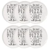 Maisons Du Monde Assiette à Pizza En Porcelaine Blanche Imprimée – Lot De 6 magasin paris 10