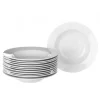 Wadiga Assiette à Soupe En Porcelaine Blanche D21cm – Lot De 12 fashion pas cher 5