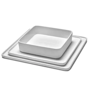 exclusivement disponibles Serax Assiette Carrée En Porcelaine Blanche 28x28cm 12