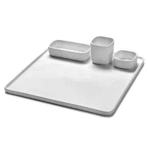 exclusivement disponibles Serax Assiette Carrée En Porcelaine Blanche 28x28cm 16