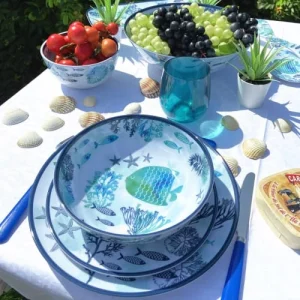 Les Jardins De La Comtesse Assiette Creuse En Mélamine En Imprimé Marin 19 Cm l'unique style 6