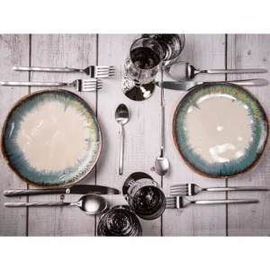 Kare Design Assiette En Céramique Blanche Et Bleue D20 – Lot De 4 des prix incroyables 15