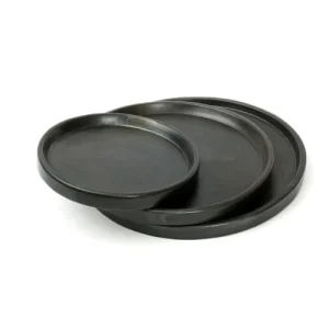 en ligne Bazar Bizar Assiette En Terracotta Grande Noire 18