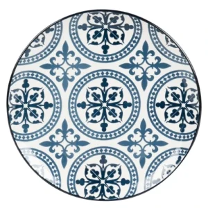 Maisons Du Monde Assiette Plate En Faïence Bleue Et Blanche Motifs Graphiques – Lot De 6 remise en ligne 7