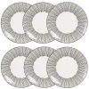 Vente Maisons Du Monde Assiette Plate En Grès Blanc Motifs à Rayures – Lot De 6 11