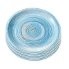 vente luxe pas cher Kare Design Assiette Plate En Grès Bleu D19 – Lot De 4 8