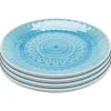 Nouvelle Collection Kare Design Assiette Plate En Grès Bleu D21 – Lot De 4 5