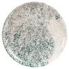 De super promotions disponibles Maisons Du Monde Assiette Plate En Grès écru Et Bleu – Lot De 6 7