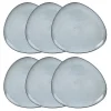 achetez Maisons Du Monde Assiette Plate En Grès Gris – Lot De 6 16