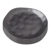 a Prix Discount Kare Design Assiette Plate En Grès Noir D20 – Lot De 4 10