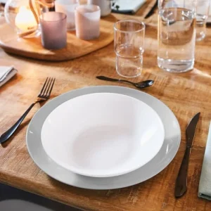 grande promotion Luminarc Assiette Plate En Opale Gris D27cm 8