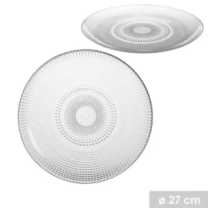 Wadiga Assiette Plate En Verre D27cm magasins pour 6