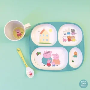 Petit Jour Paris Assiette Plateau à Compartiments Peppa Pig Pas Cher soldes France 11