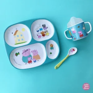 Petit Jour Paris Assiette Plateau à Compartiments Peppa Pig Pas Cher soldes France 13