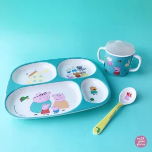 Petit Jour Paris Assiette Plateau à Compartiments Peppa Pig Pas Cher soldes France 15