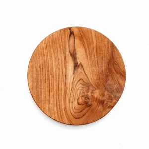 outlet soldes Bazar Bizar Assiette Ronde Moyenne En Bois De Teck 18