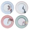 luxe soldes Yvonne Ellen Assiettes Animaux En Porcelaine D27cm – Lot De 4 5