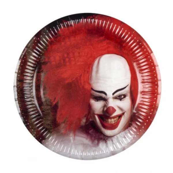 Lot De 6 Assiettes Clown De L’Horreur Halloween 23 Cm site pas cher 1