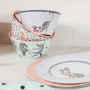 Promotio de vente Yvonne Ellen Assiettes En Mélamine D21cm – Lot De 4 14