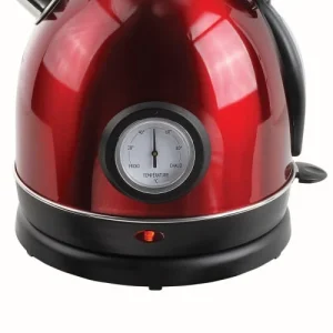 en ligne vente LIVOO Bouilloire Rétro Avec Thermomètre En Acier Inoxydable Rouge 10