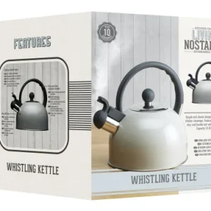 Living Nostalgia Bouilloire Sifflante 1.4L En Acier Inoxydable Gris mode pas cher 12