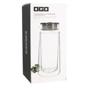 OGO Living Carafe Infuseur Double Paroi En Verre 650 Ml outlet 10