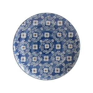 REMISE allant jusqu. Table Passion Coffret De 4 Assiettes Plates Décors Assortis 26 Cm En Grès Bleu 6