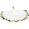 qualité supérieure Kare Design Coupe Feuille De Ginkgo En Porcelaine Blanche Et Dorée 7