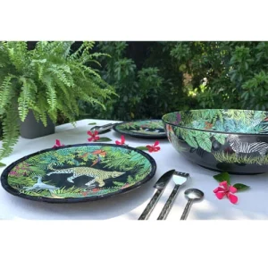 Les Jardins De La Comtesse Grande Assiette Plate En Mélamine Avec Des Motifs Jungle 28 Cm bas prix 12