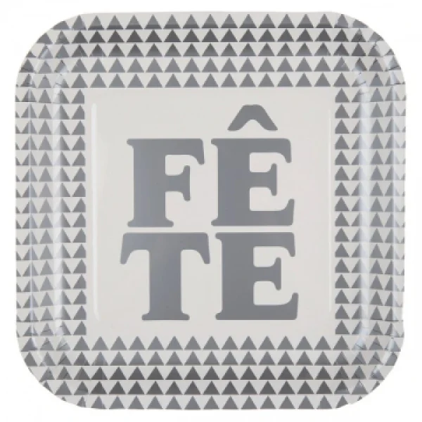 site pas cher Lot De 10 Assiettes Argent Fête En Carton D 22,5 Cm 1