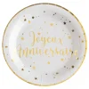 Acheter Maintenant Lot De 10 Assiettes Joyeux Anniversaire Doré 5