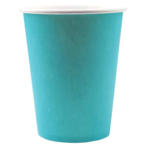 Lot De 10 Gobelets En Carton Turquoise 9,7 X 7,5 Cm Retour Gratuit 1