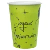 soldes pas cher Lot De 10 Gobelets Verts Joyeux Anniversaire Festif En Carton 7,5 X 9,7 Cm 7