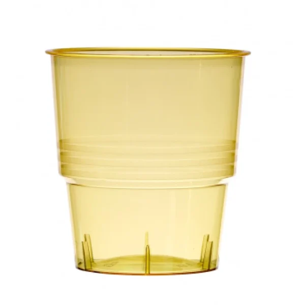 De Qualité Lot De 10 Verres Jetables En Plastique Jaune Transparent 1