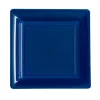 jusqu'à Lot De 12 Assiettes Carrées Jetables Bleu Marine MM 5