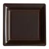 Lot De 12 Assiettes Carrées Jetables Chocolat GM en promotion 7