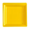 marque pas cher Lot De 12 Assiettes Carrées Jetables Jaune Prairie MM 7