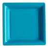 à prix imbattables Lot De 12 Assiettes Carrées Jetables Turquoise GM 5