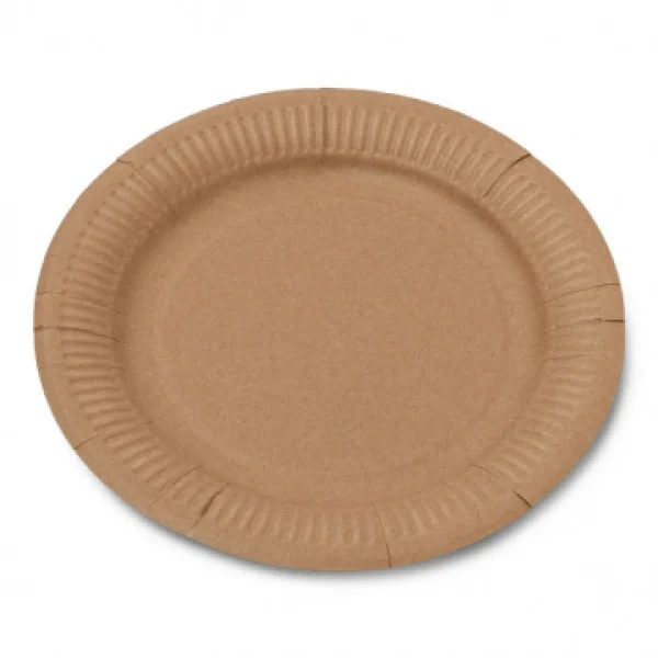 Lot De 12 Assiettes Jetables En Carton Kraft D 23 Cm Nouveau 1