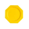 se précipiter pour acheter Lot De 12 Assiettes Octogonales Jetables Jaune PM 5