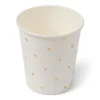 Achat Lot De 12 Gobelets Jetables Blancs Pois Or En Carton 200 ML 10