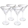 Kare Design Lot De 4 – Verre à Cocktail En Verre Bord Doré bas prix 7