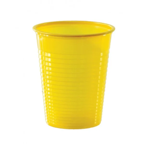 Lot De 50 Gobelets Jetables En Plastique Jaune 20 Cl à prix réduits 1