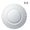 Duralex Lot De 6 – Assiette Plate Ondulée En Verre Résistant 26 Cm Transparent Officielle 10