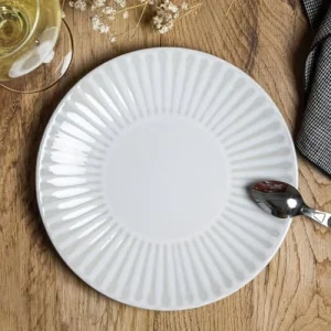 Table Passion Lot De 6 Assiettes à Dessert 21 Cm En Grès Blanc soldes officiel 6