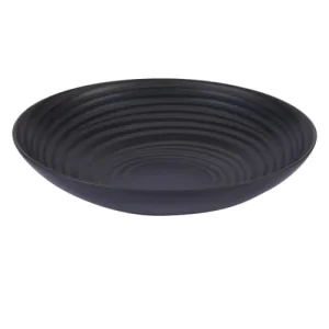 Nouvelle tendance Table Passion Lot De 6 Assiettes Creuse Moon 22,5 Cm En Grès Noir 6